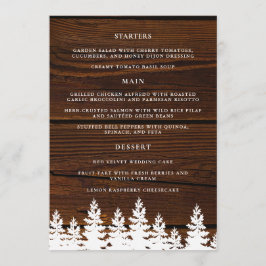 Rustic Wood Fall Autumn Winter Wedding Bord Meny