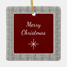 Rustic Wood-familjen - enkel jul Julgransprydnad Keramik