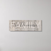 Rustic Wood Family Canvas