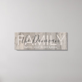 Rustic Wood Family Canvas