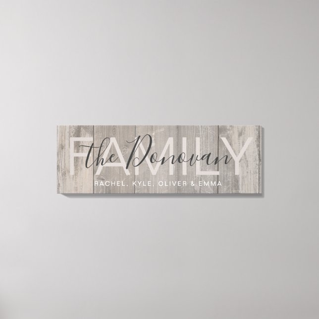 Rustic Wood Family Canvas (Framsida)