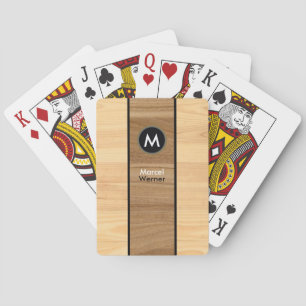 Rustic Wood Färg rand med namn Casinokort