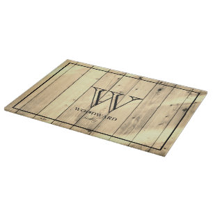 Rustic Wood Farmhouse Monogram