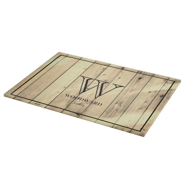 Rustic Wood Farmhouse Monogram (Hörn)