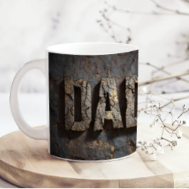 Rustic Wood Fathers Day Dad Coffee Mug Kaffemugg