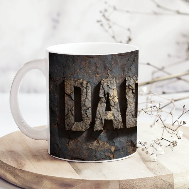 Rustic Wood Fathers Day Dad Coffee Mug Kaffemugg (Skapare uppladdad)