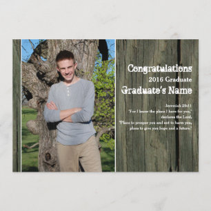 Rustic Wood Four Photo Scripture Studenten Meddelande