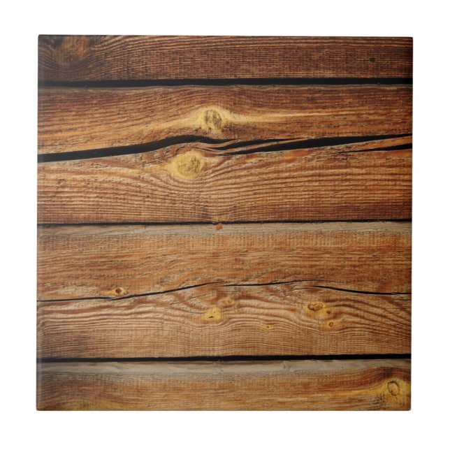 Rustic Wood Grain Boards Design Land-gåvor Kakelplatta (Framsidan)