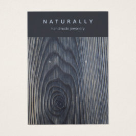 Rustic Wood Grain Earring Jewelry Visning Card Visitkort