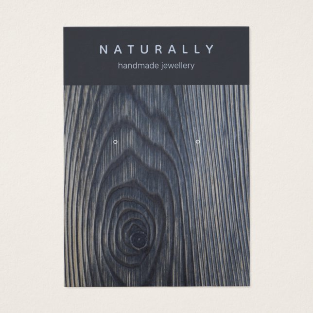 Rustic Wood Grain Earring Jewelry Visning Card Visitkort (Framsidan)