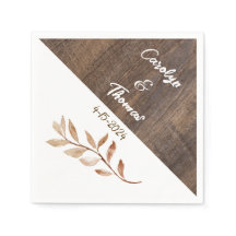 Rustic Wood Grain Farmhouse Blommigt Bröllop