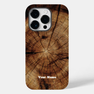 Rustic Wood Grain Monogram Timber