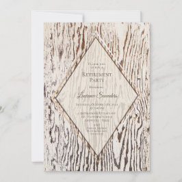 Rustic Wood Grain Pension Inbjudningar