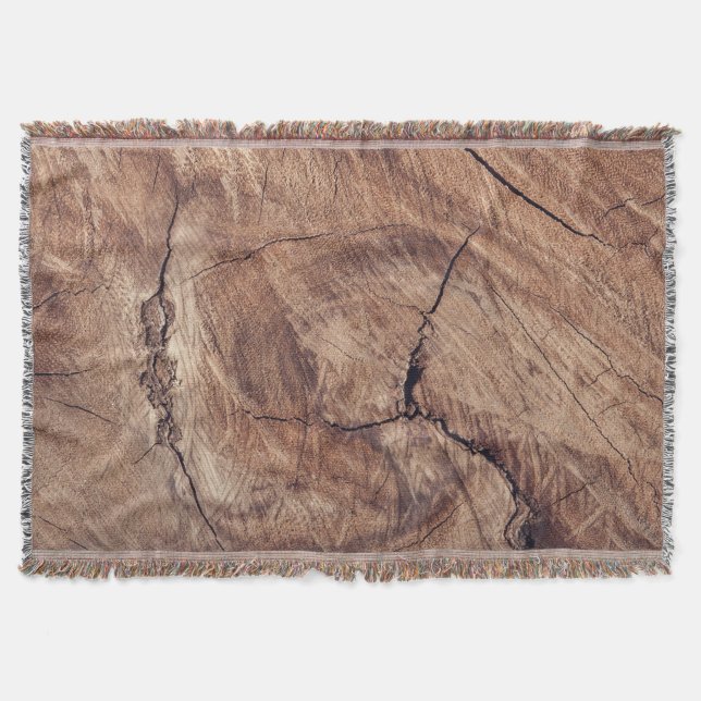 Rustic Wood Grain Struktur Design Filt (Framsidan)