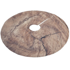 Rustic Wood Grain Struktur Design Julgransmatta Fleece
