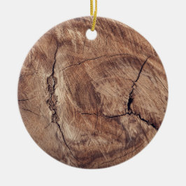 Rustic Wood Grain Struktur Design Julgransprydnad Keramik
