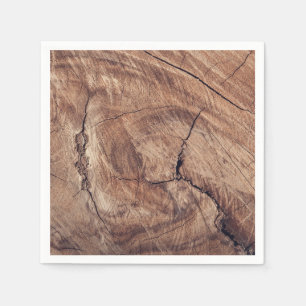Rustic Wood Grain Struktur Design Pappersservett