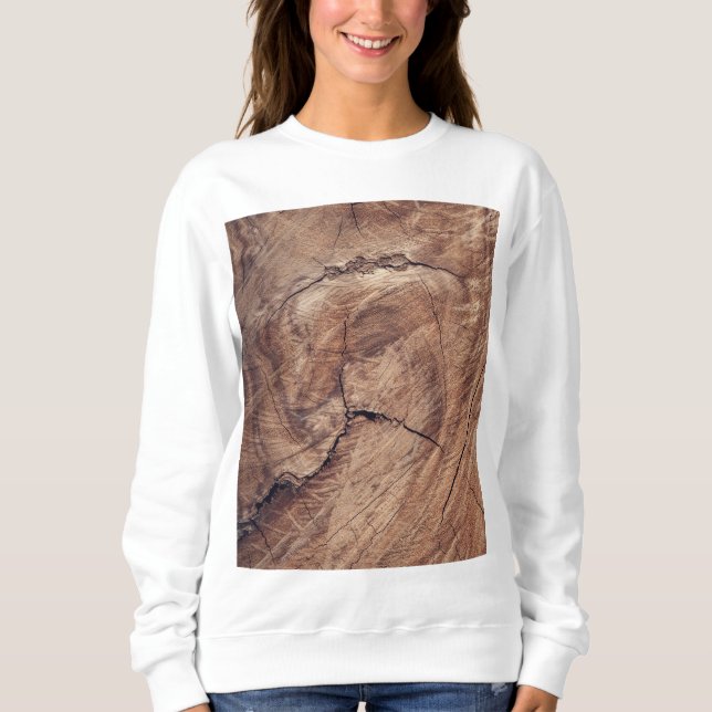 Rustic Wood Grain Struktur Design T Shirt (Framsida)