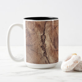 Rustic Wood Grain Struktur Design Två-Tonad Mugg