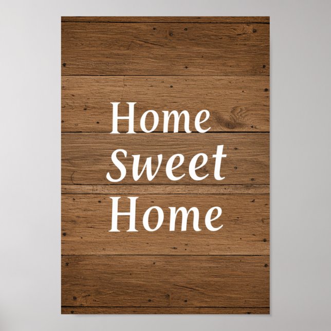 Rustic Wood Grain Wall Art Poster (Framsidan)