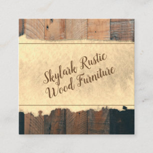 Rustic Wood Grain Wood Fyrkantigt Visitkort