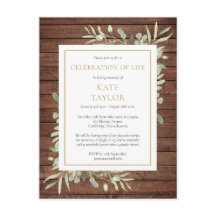 Rustic Wood Greenery Firande of Life Funeral