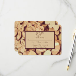 Rustic Wood Heart OSA Kort