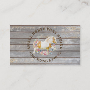 Rustic Wood Horse Ride tåg rasen Equestrian Visitkort