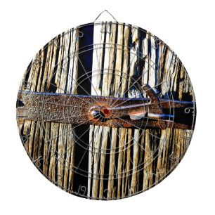 Rustic Wood & Järn Metall Latch Piltavla