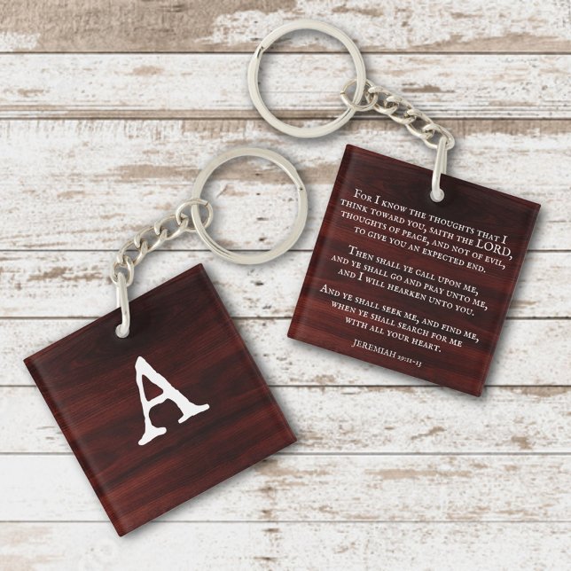 Rustic Wood Jeremiah 29:11 Christian Monogram (Skapare uppladdad)
