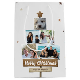 Rustic Wood Julgran | 5 Foton Collage