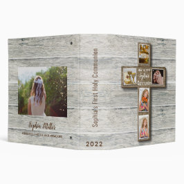 Rustic Wood Kor First Heliga Communion Photo 3 Rin