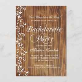Rustic Wood Land Bachelorette-partiets inbjudninga Inbjudningar