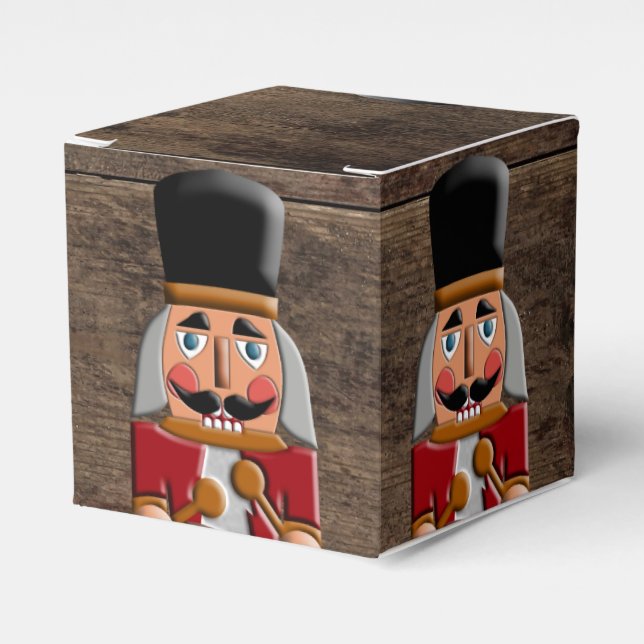 Rustic Wood Land jul Nutcracker Presentaskar (Framsidan Sidan)