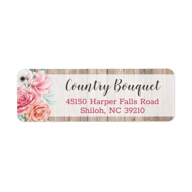 Rustic Wood Land Returadress Ro Returadress Etikett (Framsidan)