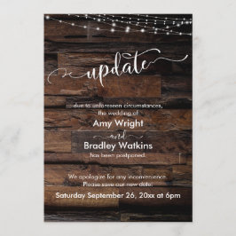 Rustic Wood Ljus har skjutit upp Bröllop-uppdateri Inbjudningar