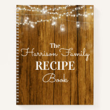 Rustic Wood & Ljus Recipe Journal