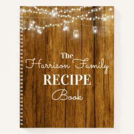 Rustic Wood & Ljus Recipe Journal