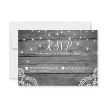 Rustic Wood Ljus Snöre Bröllop