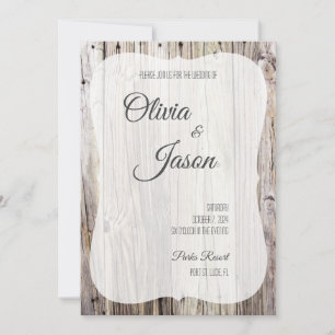 Rustic Wood look-inbjudan Inbjudningar