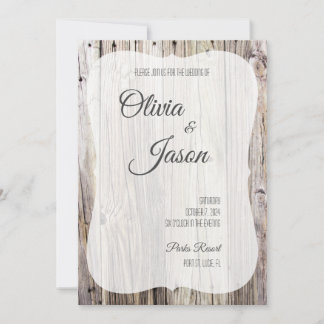 Rustic Wood look-inbjudan Inbjudningar