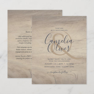 Rustic Wood look Typography Budget Bröllop