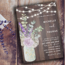 Rustic Wood Mason Burk & Blommigt Bröllop