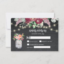 Rustic Wood Mason Burk Ljus Burgundy OSA Kort