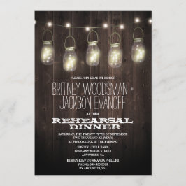 Rustic Wood Mason Burk Rehearsal Middagsinbjudan Inbjudningar
