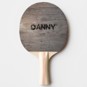 Rustic Wood med ditt namn Ping Pong Paddle Pingisracket