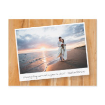Rustic Wood med fotomall | Spara datumet