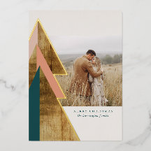 Rustic Wood Minimal Julgran Photo