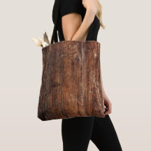 Rustic Wood Nature Tote Bag