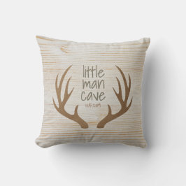 Rustic Wood och Antlers Little Man Cave Nursery Kudde